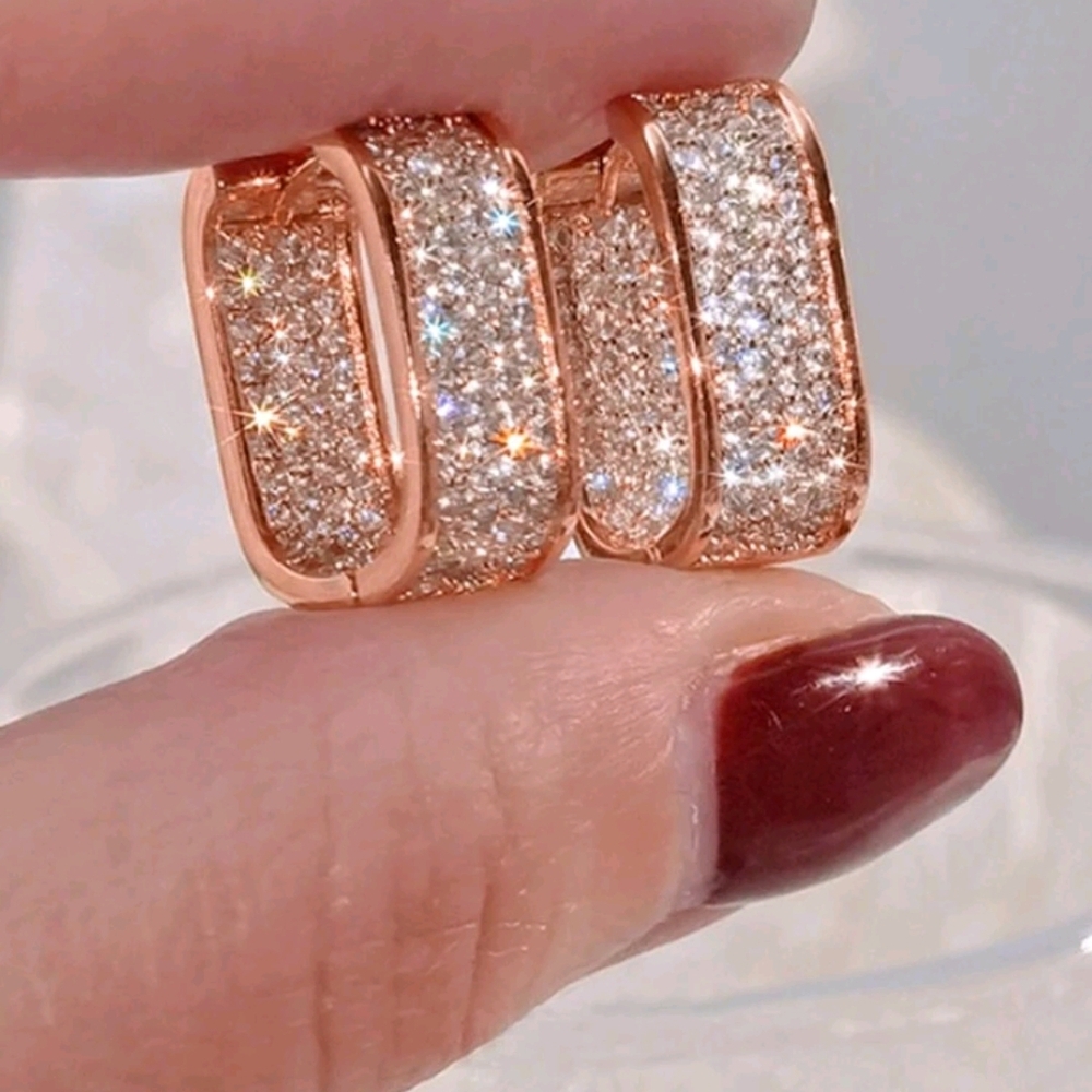 ✨️Glamorous Cubic Zirconia Hoop Fashion Earrings For Women✨️ Perfect Gift